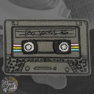 Gray Cassette Iron On Patch